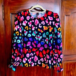 Crosby long sleeve multi colored animal print top.  Worn twice- like new
